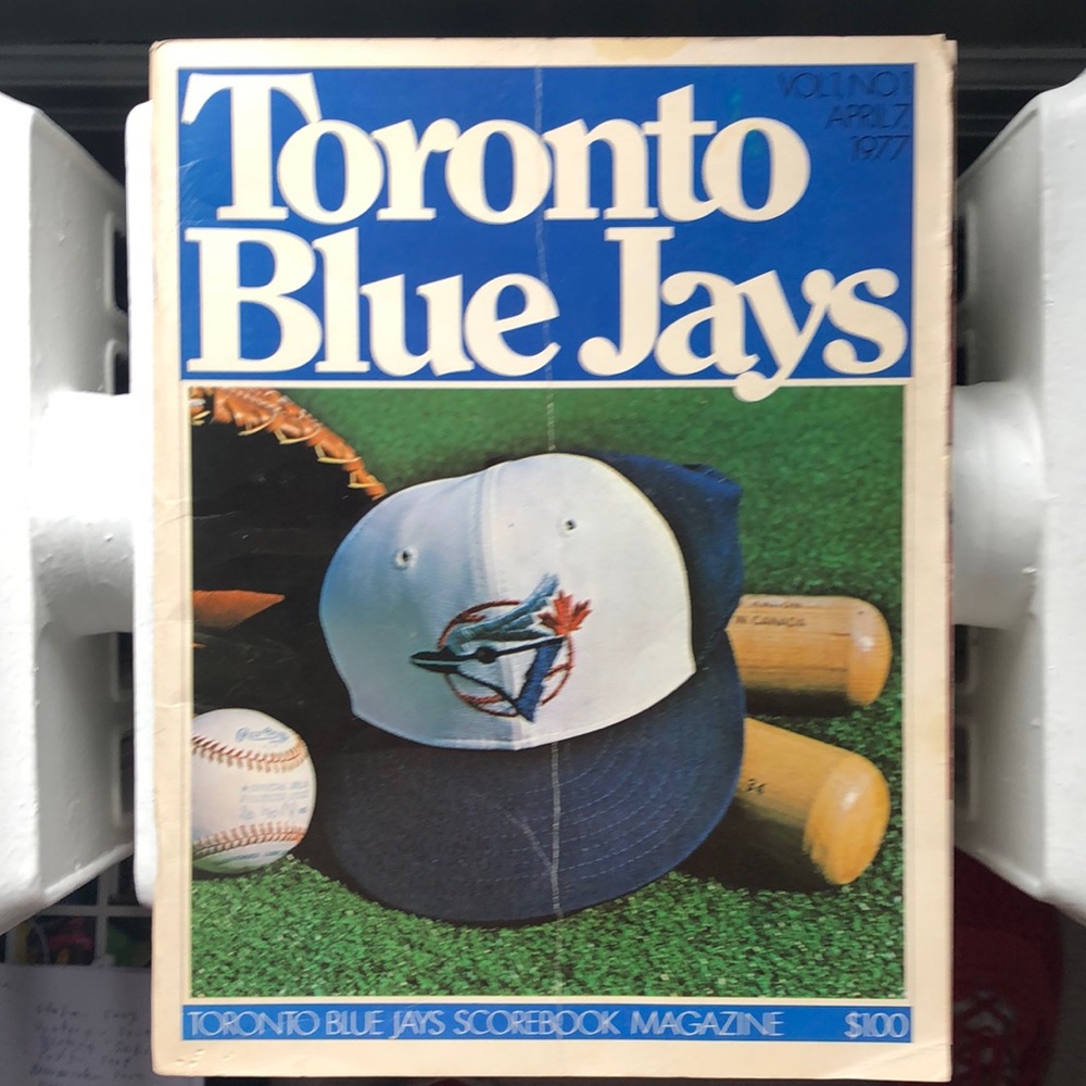 First Blue Jay Game program with ticket